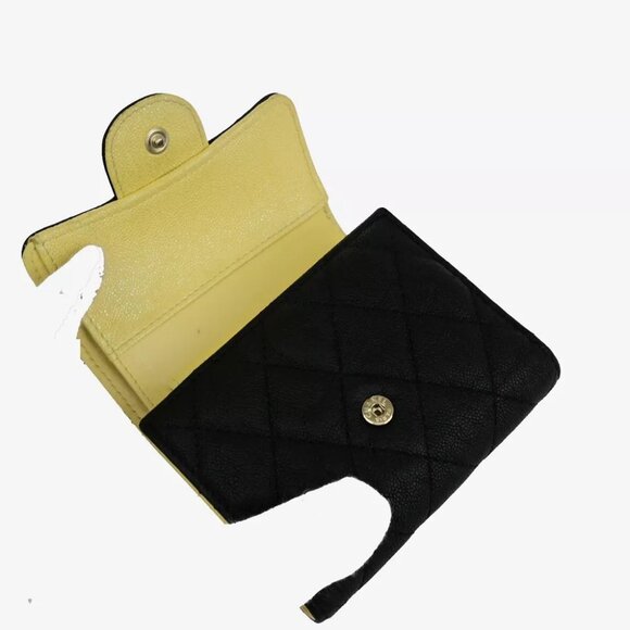 authenticity guaranteed CHANEL CC Logo Matelasse Trifold Compact Wallet - Picture 7 of 16